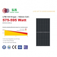 Livefun In Stock N type Mono-crystalline 575 580 585 590 595 Watt  Solar Panel For Solar System