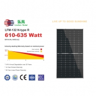 High Efficiency N-type Bifacial 610w 615w 620w 625w 630w 635w Mono Solar Panel 